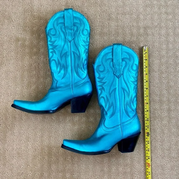 IDYLLWIND Metallic Teal Boots - Picture 4 of 7